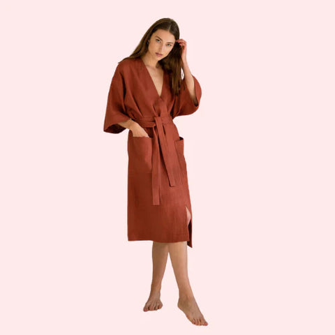 French Daina Sleeveless Organic Cotton Robe