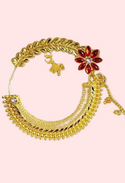 Classic Gold Plated Round Nath from Uttarakhand