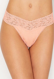 No Secret Cotton Lace Waistband Thong Panty + 1 Free Bra