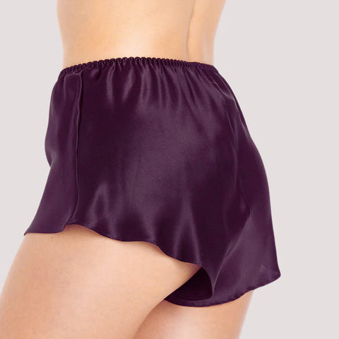 Elegant Purple Satin French Knickers