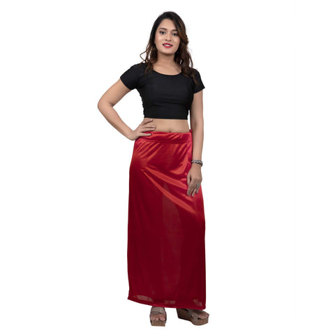 Women's Glimmering silk Stretchable Underskirt for Sarees