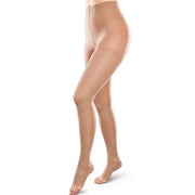 Beige Unisex Open Toe Pantyhose