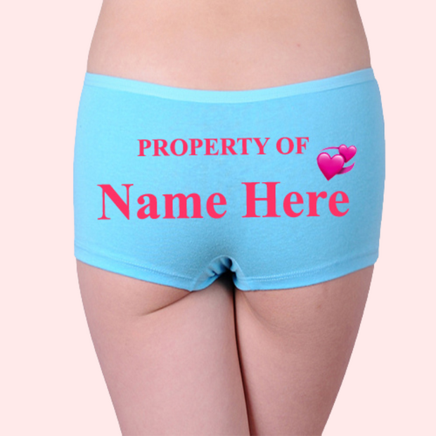 Property Of Named Customize Cotton Boyshort Panty