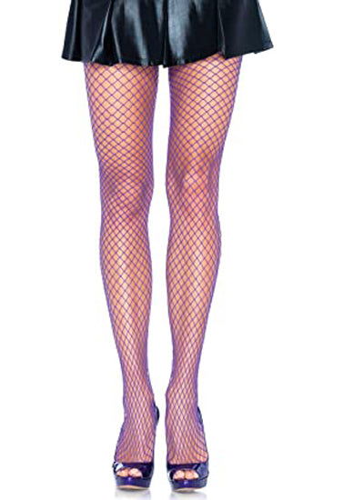 Hanes Classic net purple pantyhose