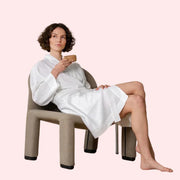 Elegant Natural Genova Linen Bath Robe