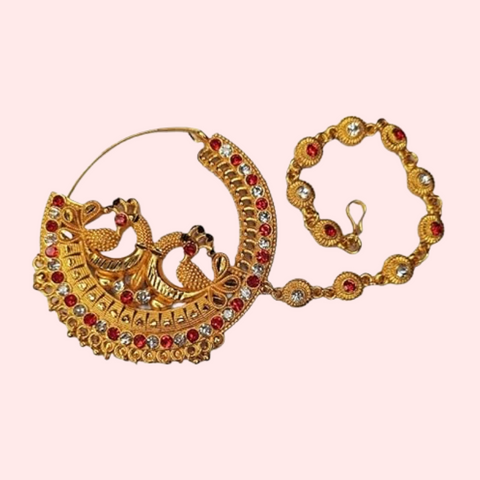 Kumauni Guloband with Nath & Mangtika – Bridal Gold Jewelry Set