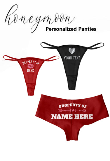 Snazzy Honeymoon Personalized Panties Pack