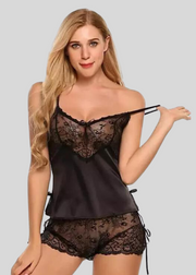 French Daina Black Babydoll Nightwear