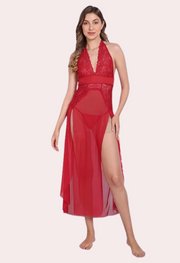 Graceful Long Sheer Nightdress for Women