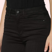 Women's Classic High Waist Royal Black Skinny Jeans