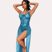 Chic Women's Babydoll Lingerie in Blue