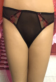 Netted Sexy Keyhole Back Hipster Panty