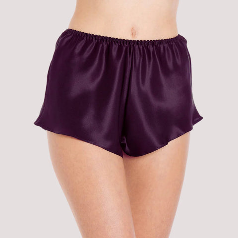 Elegant Purple Satin French Knickers