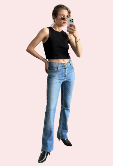 Women's Light Blue High Waist Denim Jeans