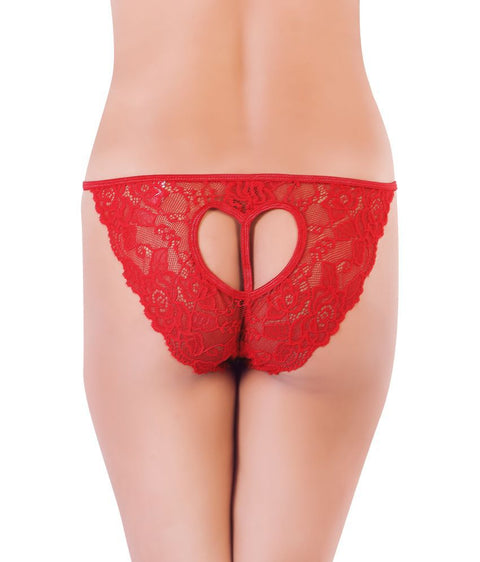 Beautiful Lace Red Women's Cheekies ( Pack of 1 )