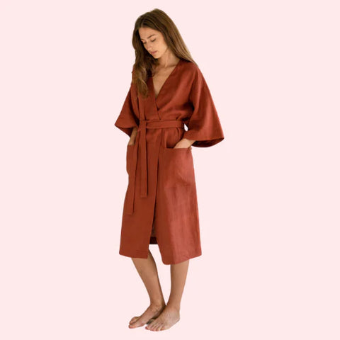 French Daina Sleeveless Organic Cotton Robe