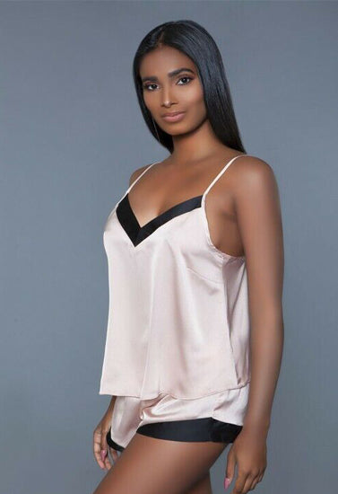 100% Silk Satin cami short set