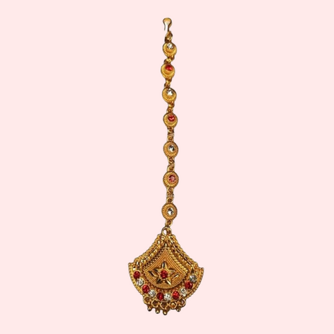 Kumauni Guloband with Nath & Mangtika – Bridal Gold Jewelry Set