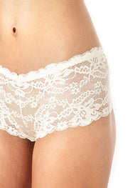 Sexy White Floral Lace Boyleg Panty