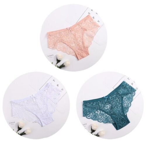 Women's Floral Bow Lace Panties Pack (Of 3)