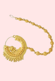 Uttarakhandi Round Nath Gold Plated Accessory