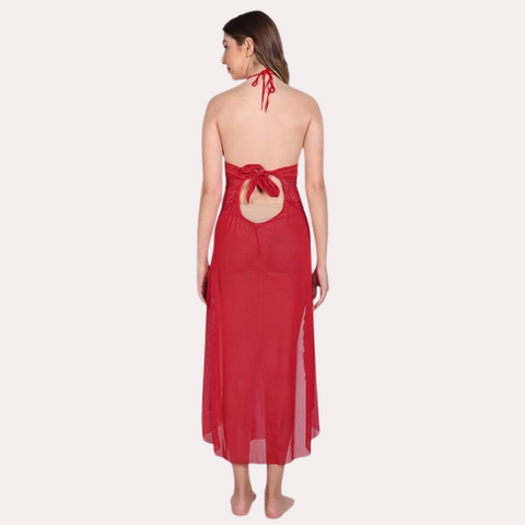 Graceful Long Sheer Nightdress for Women