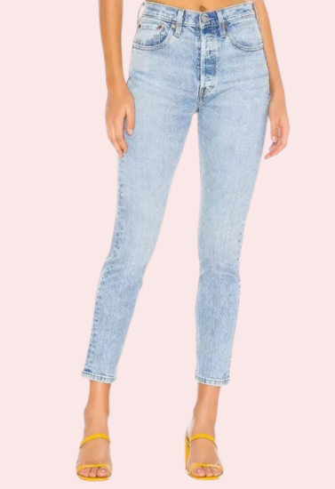 Chic Blue High Rise Skinny Jeans with Low Stretch