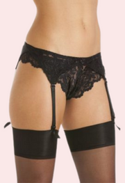 Luxurious Floral Lace Suspender Belt