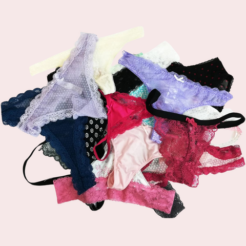 Wholesale lot of 12 imported thong panties