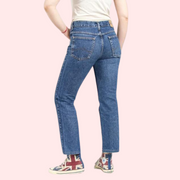 Women's 90s Blue Denim Straight Leg Jeans