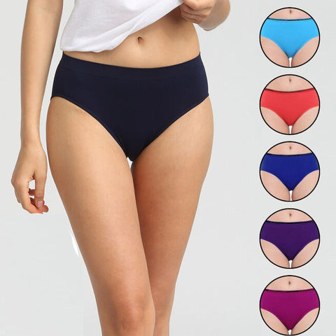 5 Pack Comort waistband Hipster Panties Pack