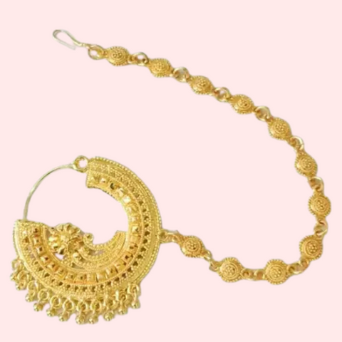 Uttarakhandi Round Nath Gold Plated Accessory