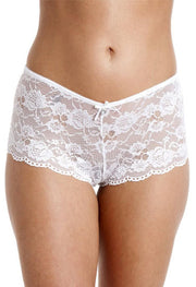 M&S White Lace French Knicker Boxer Boyshorts Brief