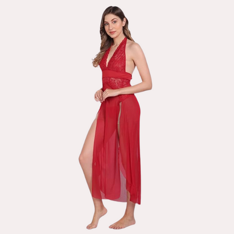 Graceful Long Sheer Nightdress for Women