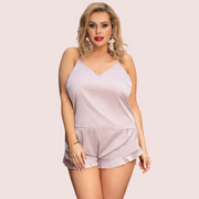 Comfortable Plus Size Cami Shorts Sleepwear Set