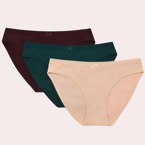 Ultra Comfort Cotton Panties 3 Piece Lot