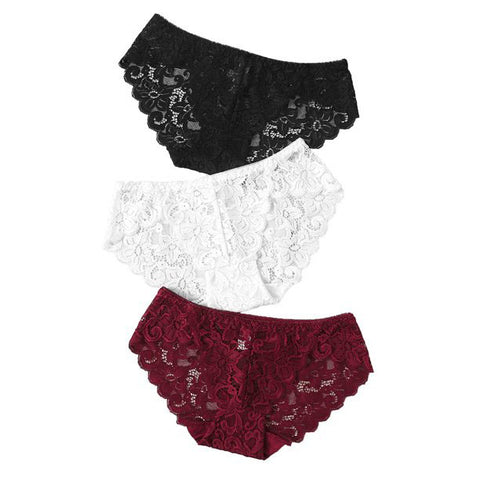 3 pack Lace Flowers hipster Panties