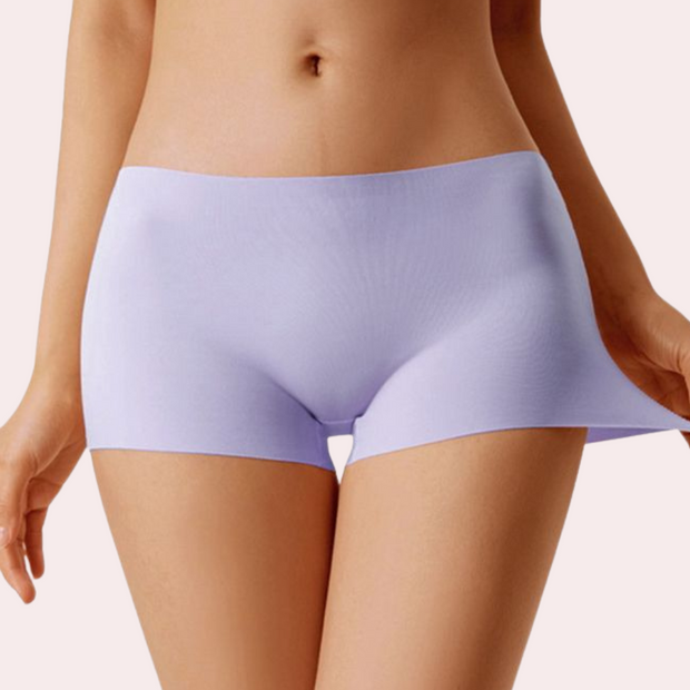 Women's Seamless Ice Silk Boyshorts Panties (4pcs)