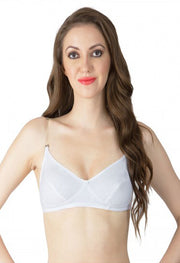 Classic White Transparent Strap Bra