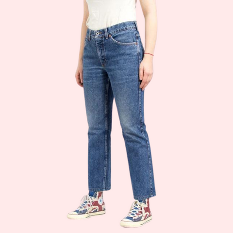 Women's 90s Blue Denim Straight Leg Jeans