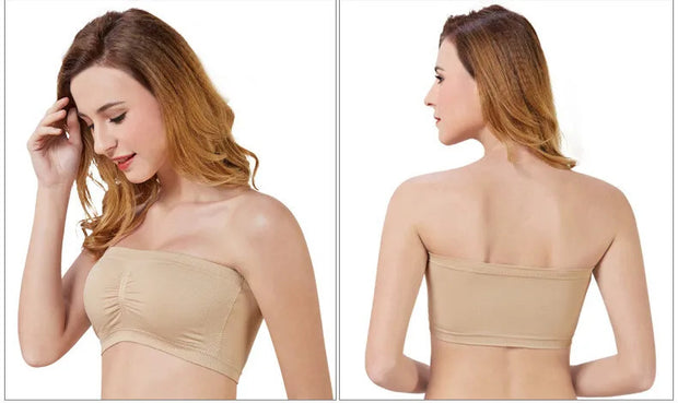 Pack of 2- Seamless Padded Tube Top Bras