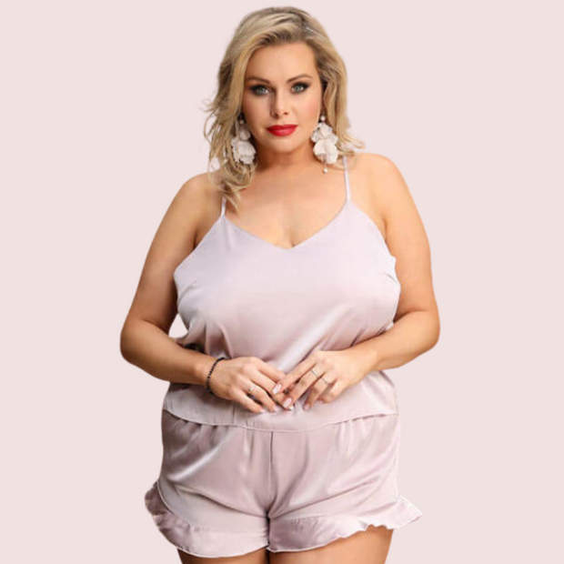 Comfortable Plus Size Cami Shorts Sleepwear Set