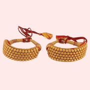 Gold Plated Kumauni Necklace with Pochi Set