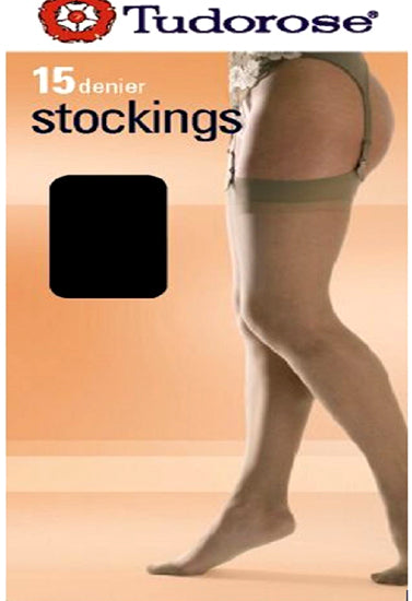 Tudorose 15 Denier Black Stockings