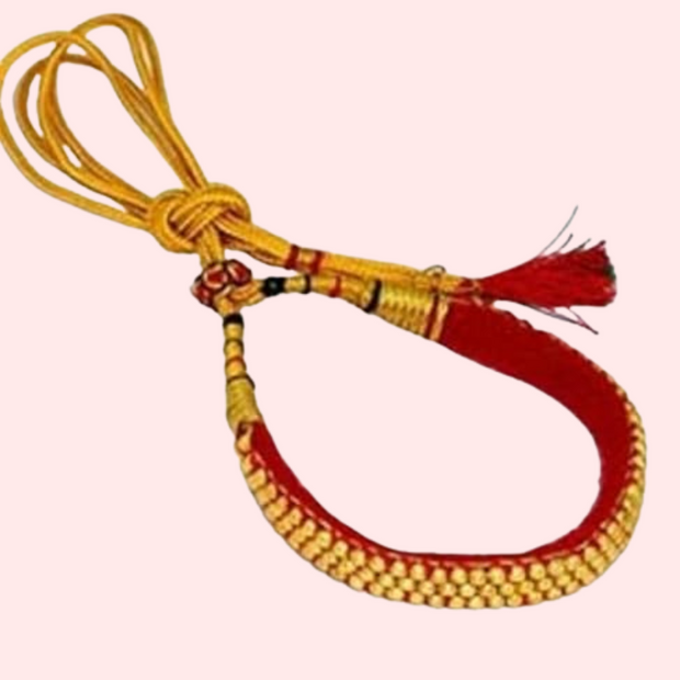 Gold Plated Kumauni Necklace with Pochi Set